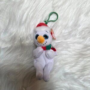 TY Brrrnard Snowman Beanie Bellie Keychain